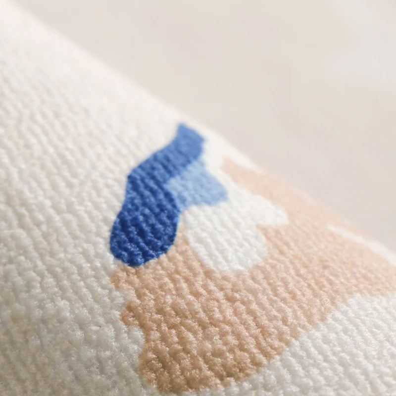 Nordic Style Bedroom Decor Round Carpet Retro American