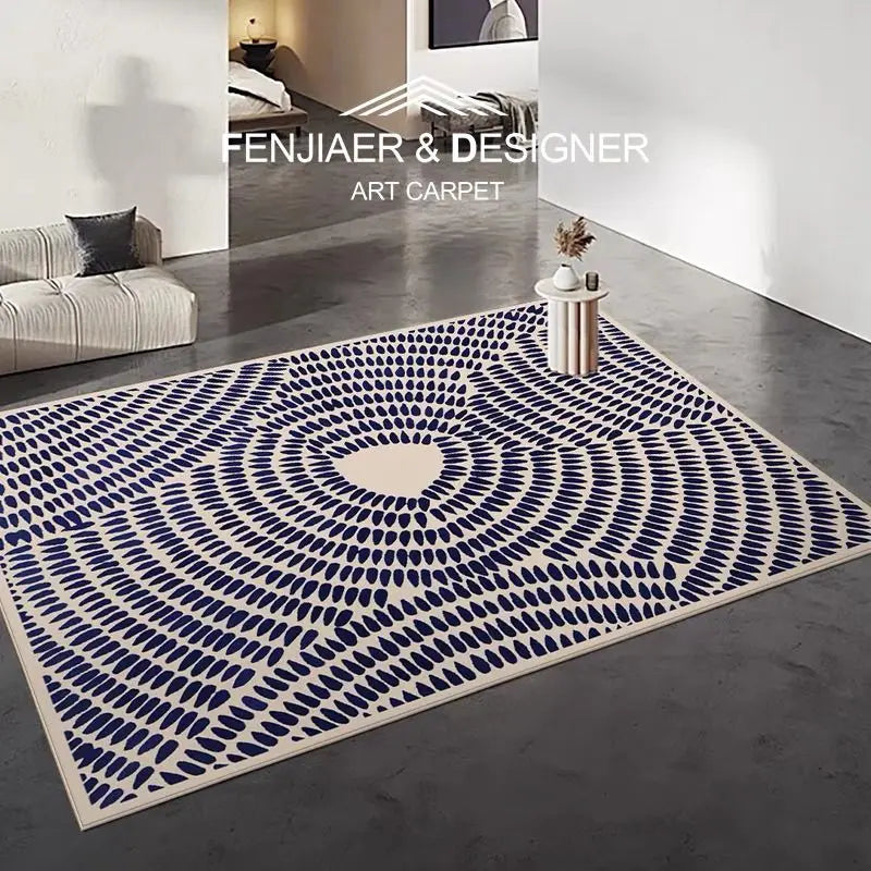 Blue Dots Soft Fluffy Carpet