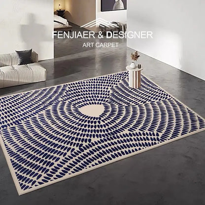 Blue Dots Soft Fluffy Carpet