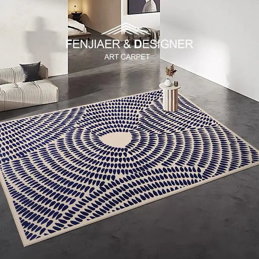 Blue Dots Soft Fluffy Carpet