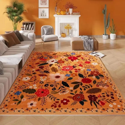 Luxurious Vintage Floral Area Mat Non-Slip