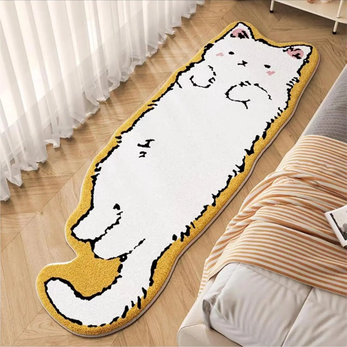 Cartoon Cat Patterned Carpet Home Decor