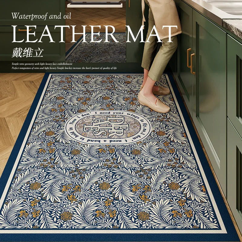 American Kitchen Rug Home Pvc Leather Floor Mat