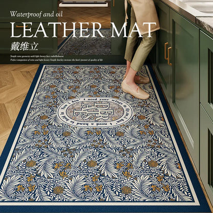 American Kitchen Rug Home Pvc Leather Floor Mat