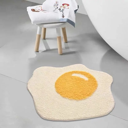 Cartoon Poached Egg Carpet