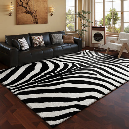 Black and White Zebra Pattern Carpets