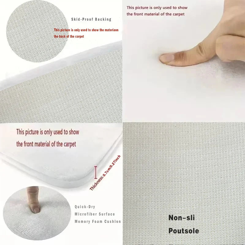 Cartoon Round Carpet Gaming Computer Chair Floor Mat