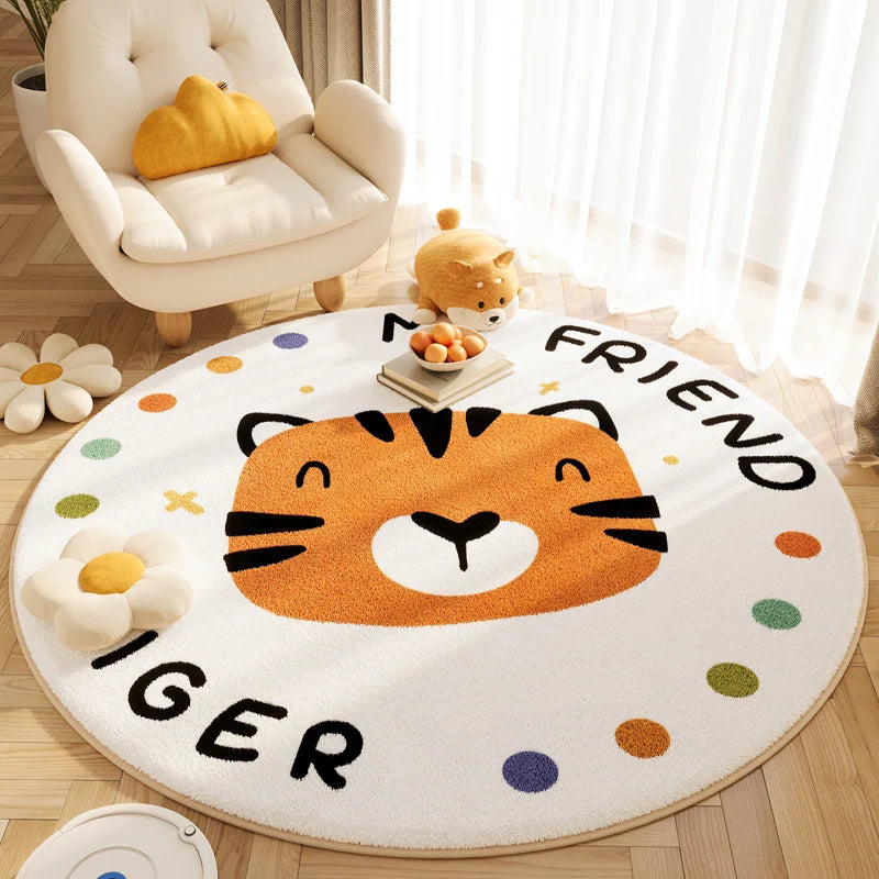 2025 New Style Ins Round Imitation Cashmere Rug