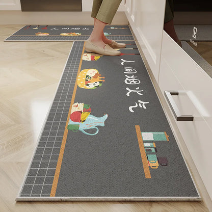 1/2PC Cartoon Easy To Manage Kitchen Floor Mat