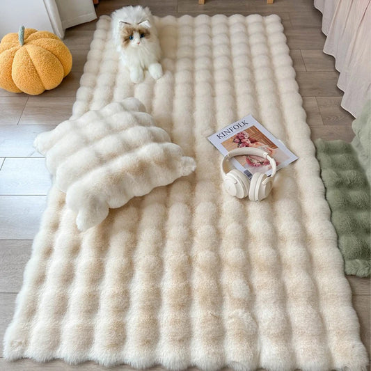 Bubble Plush Carpet For Home Decor Imitation Rabbit Hair