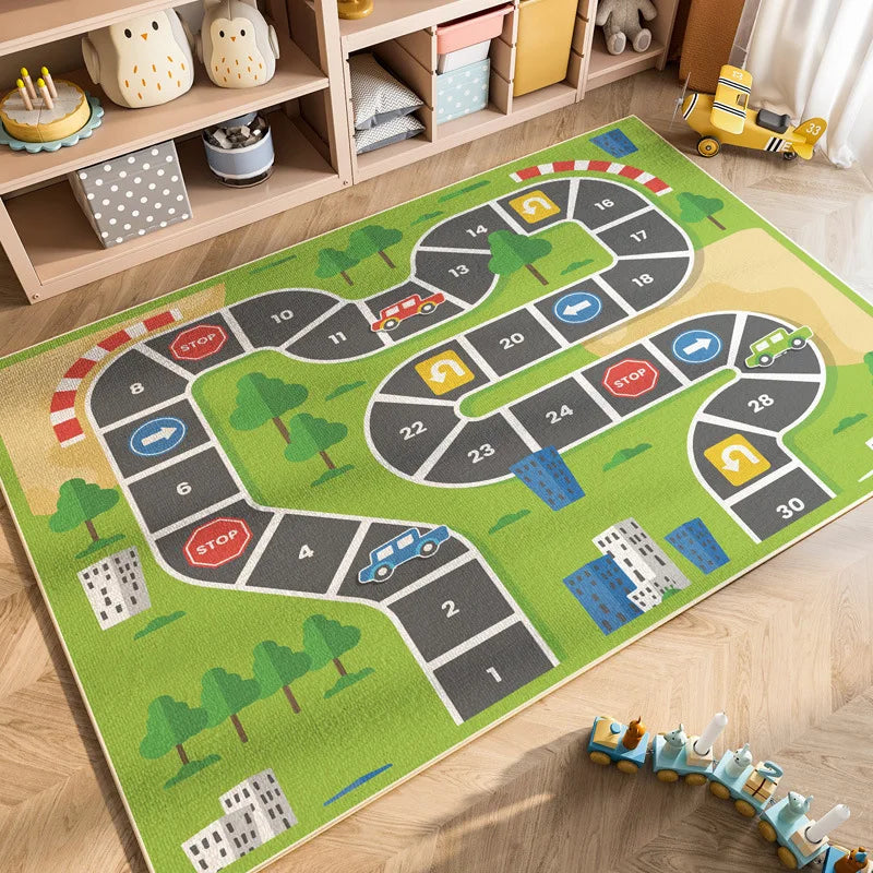 Cartoon Car Traffic Children's Carpet Playroom Baby Crawl Mat