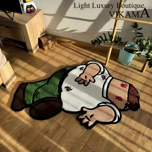 American-Style Cartoon Prone Figure Carpet