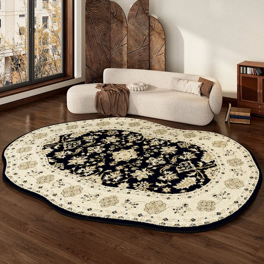 Irregular Lounge Plush Rug French Retro Carpets