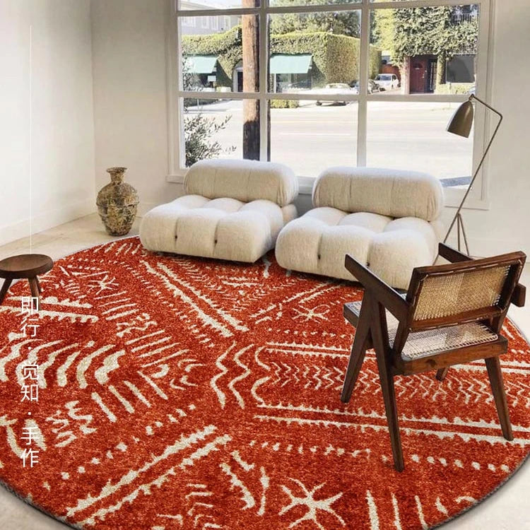 Moroccan Style Living Room Decoration Round Carpet