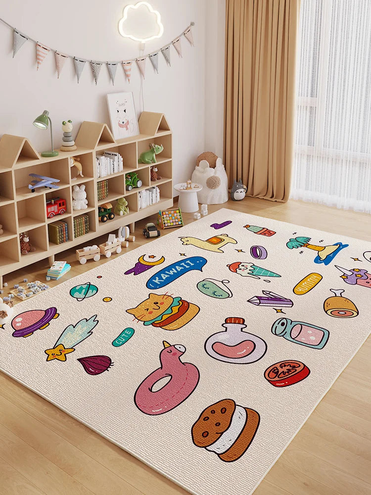 Cartoon Style Carpets Large Area Bedroom Decor Soft Carpet