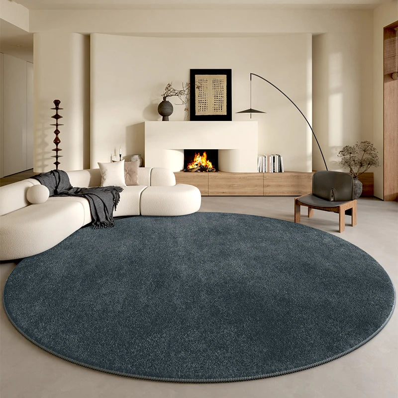 Minimalist Style Bedroom Decor Round Carpet