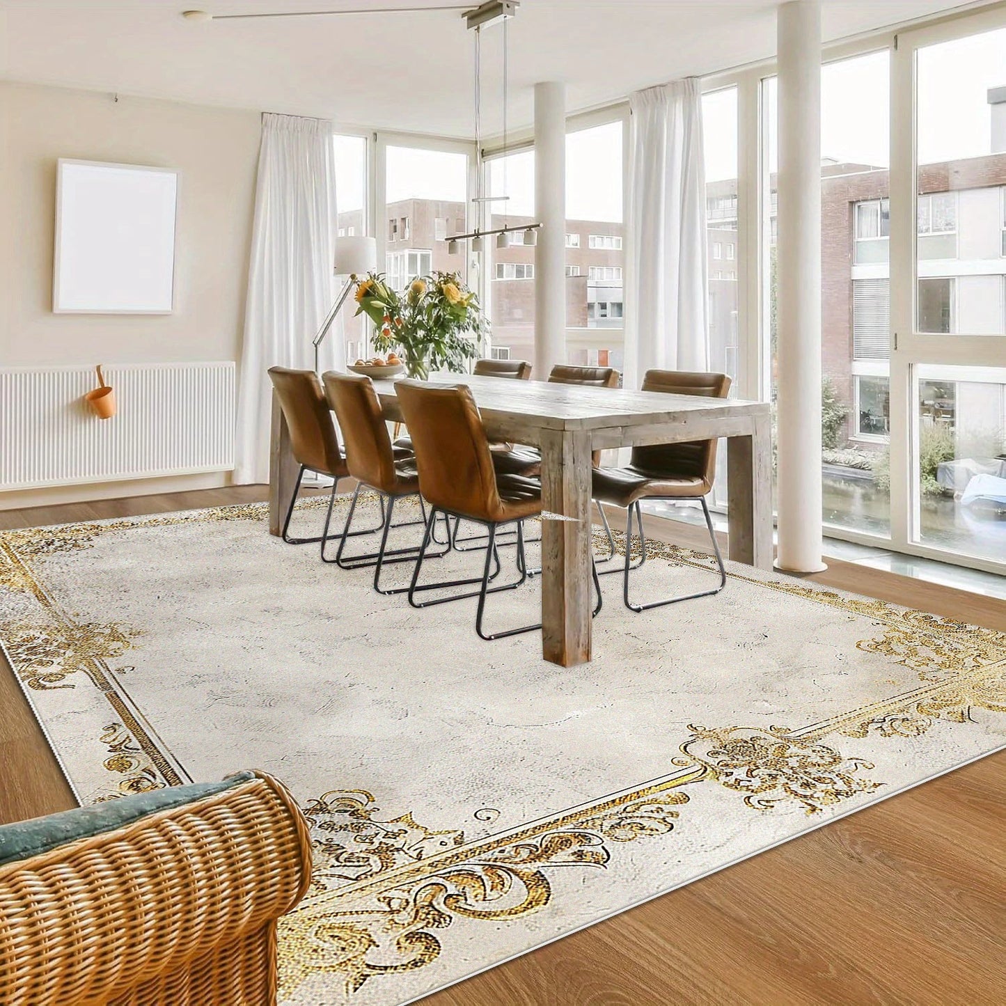 Concise Light Luxury Carpets for Living Room Fluffy Carpet