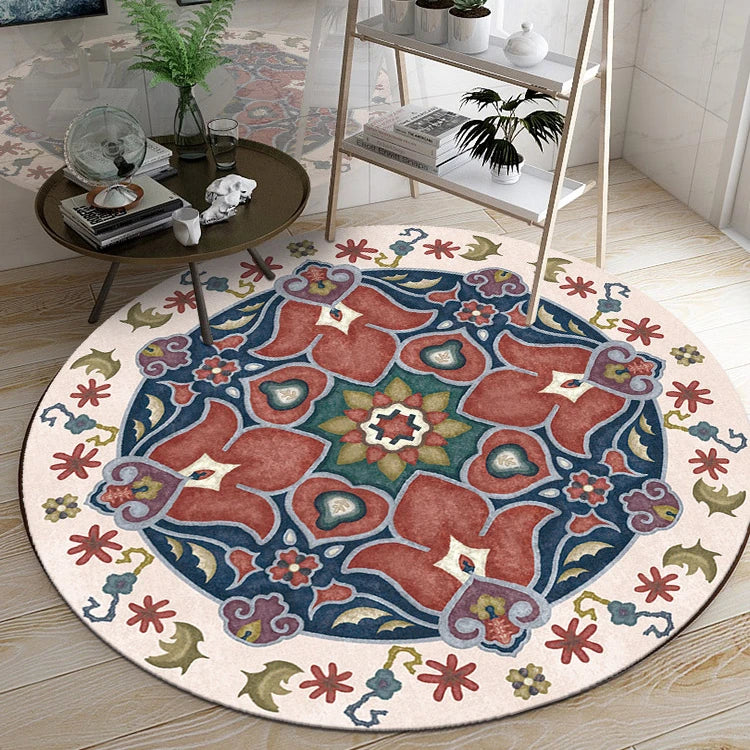 Moroccan Style Living Room Decoration Round Carpet