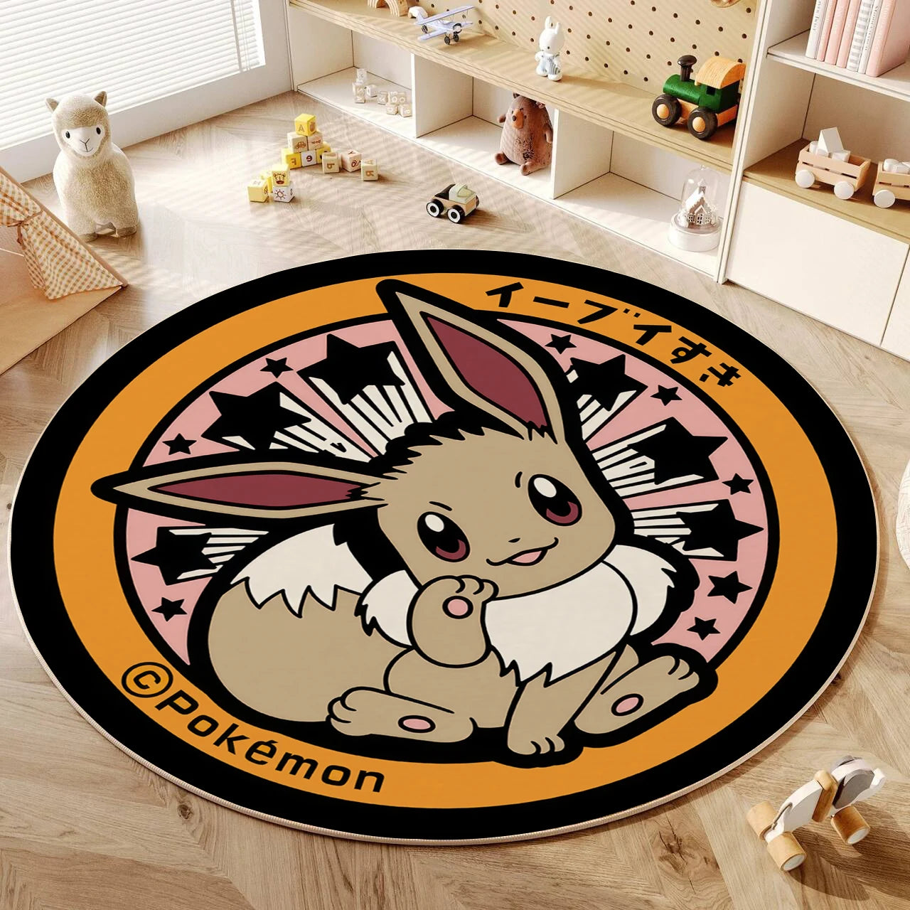 Cartoon Round Carpet Gaming Computer Chair Floor Mat