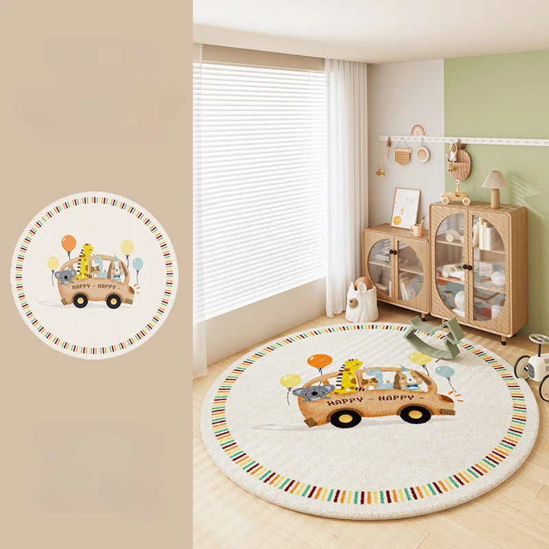 Cartoon Style Carpets Home Fluffy Soft Rug Animal Pattern