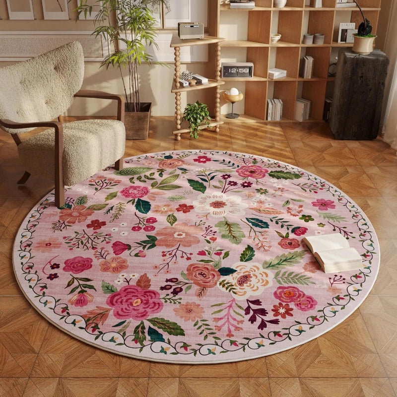 Flower Pattern Rugs For Bedroom Home Fluffy Soft Rug