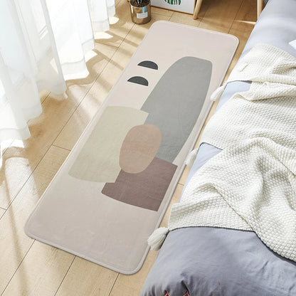 Cartoon Long Plush Non-Slip Bedroom Bedside Floor Mat