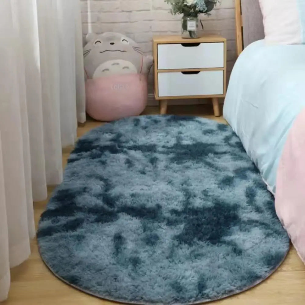 Soft Bedside Carpet Oval Carpet Girl Rug