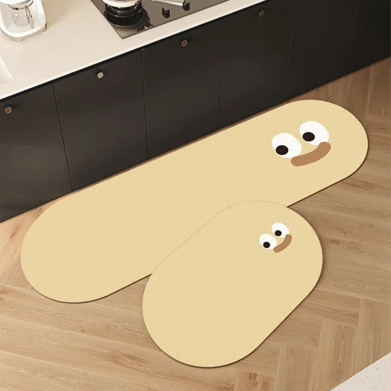 1/2PCS Cartoon Diatom Mud Mat