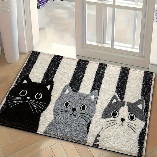 VIKAMA Cartoon Cat Rug