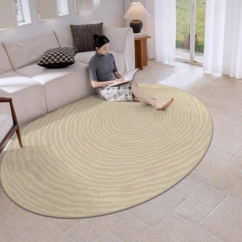 Modern Style Living Room Decoration Oval Carpet Minimalist