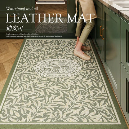 American Kitchen Rug Home Pvc Leather Floor Mat