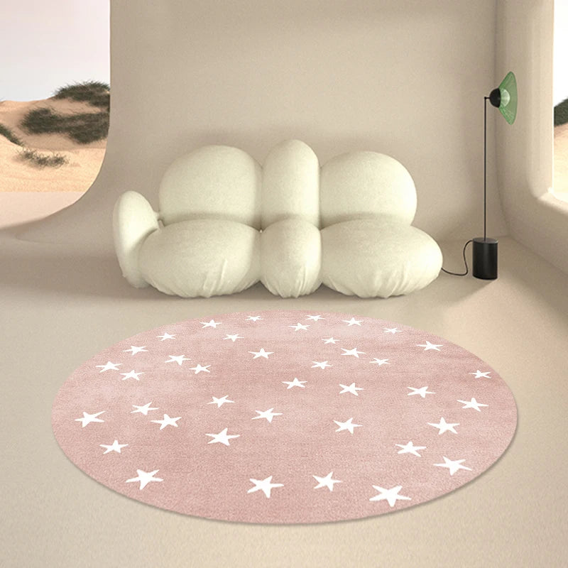 Cartoon Style Bedroom Decor Round Rug