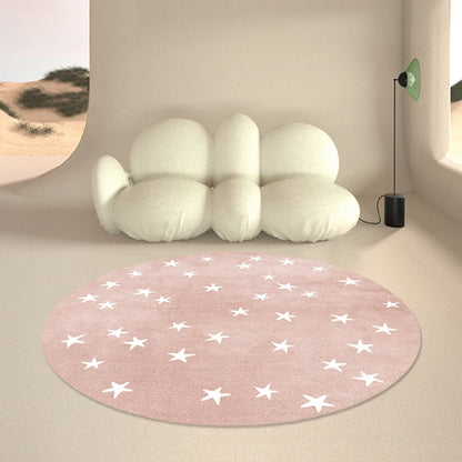 Cartoon Style Bedroom Decor Round Rug