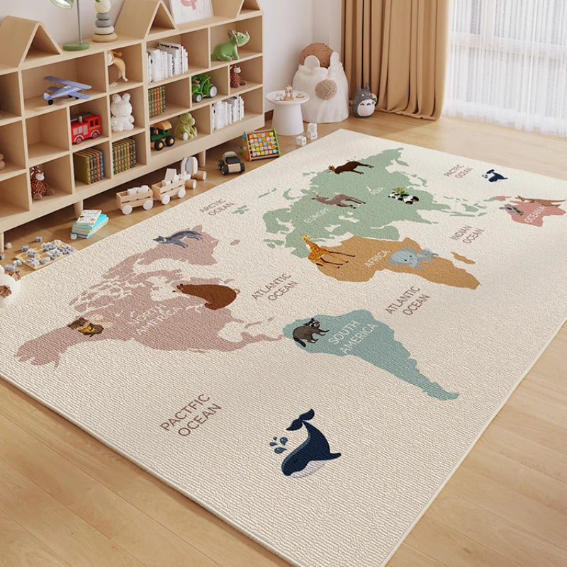 Cartoon Style Carpets Large Area Bedroom Decor Soft Carpet