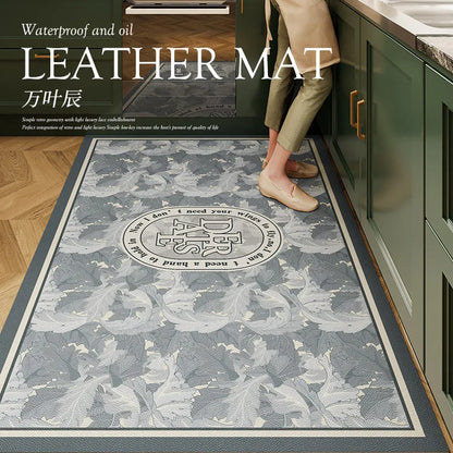 American Kitchen Rug Home Pvc Leather Floor Mat