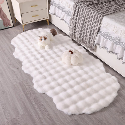 Bubble Velvet Faux Rabbit Fur Rug Ultra Soft