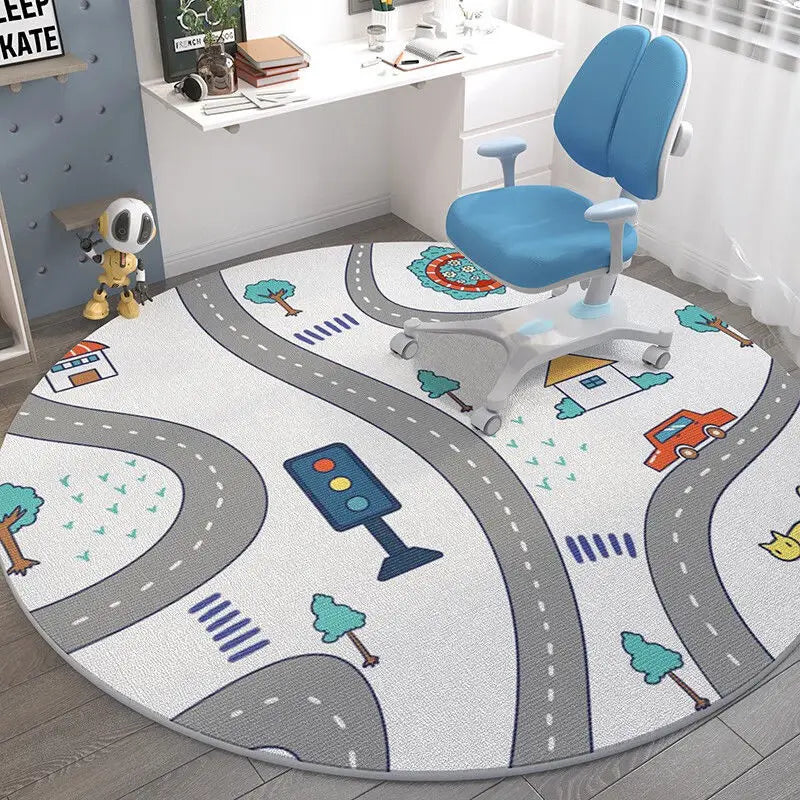 Space Man Cute Round Carpet Home Decor Large Area Rugs