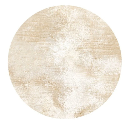 Cream Style Bedroom Decor Round Carpet