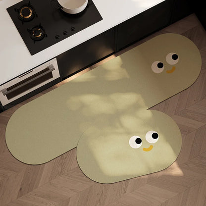 1/2PCS Cartoon Diatom Mud Mat