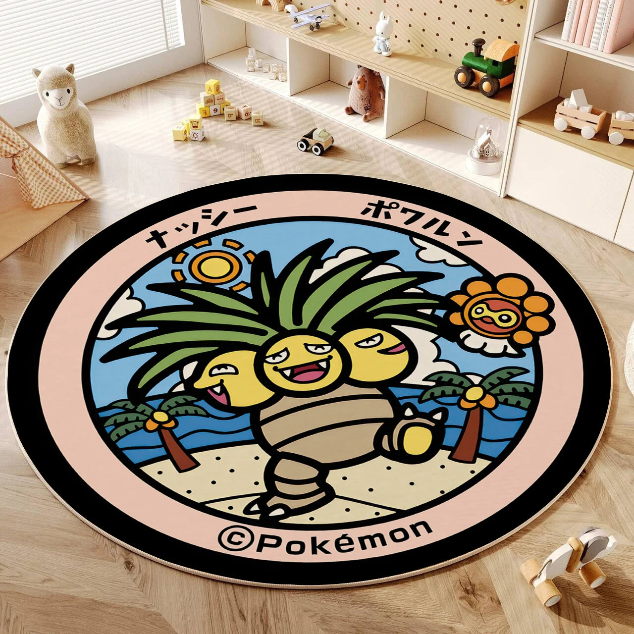 Cartoon Round Carpet Gaming Computer Chair Floor Mat