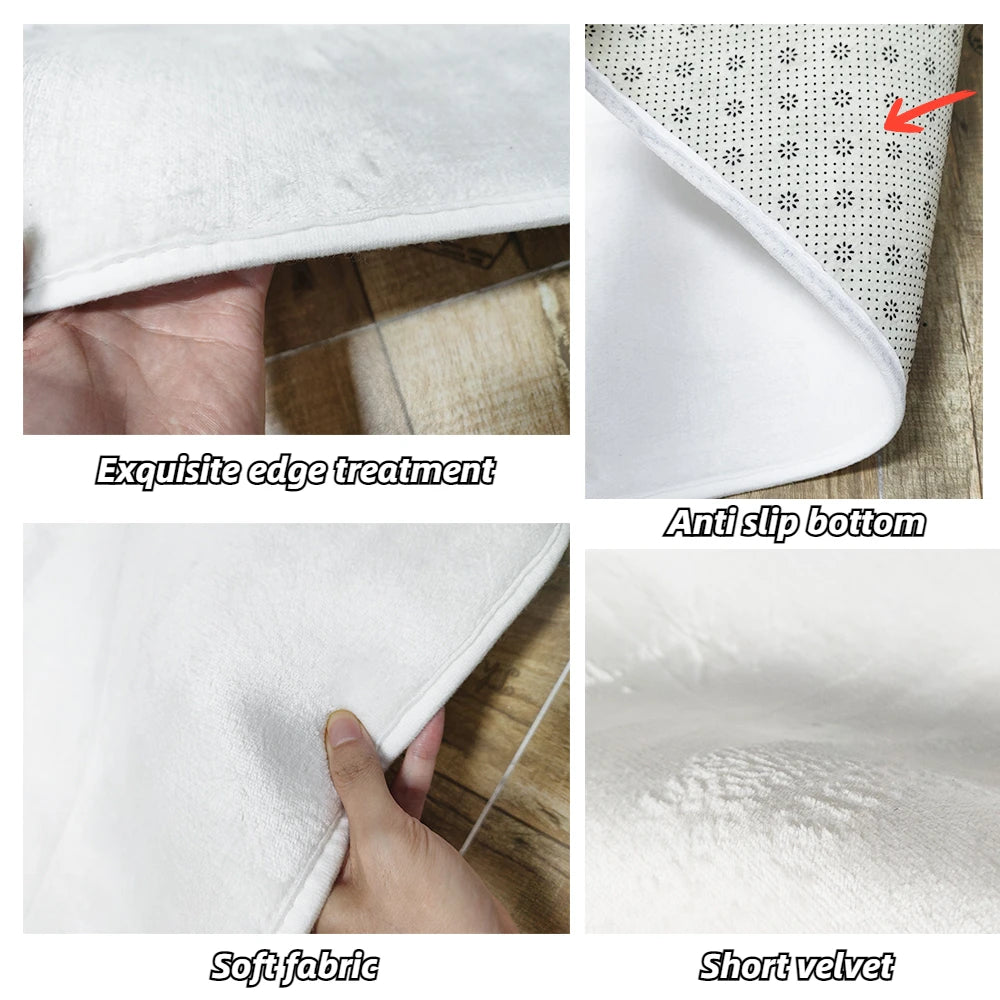 Cartoon Style Bedroom Decor Round Rug