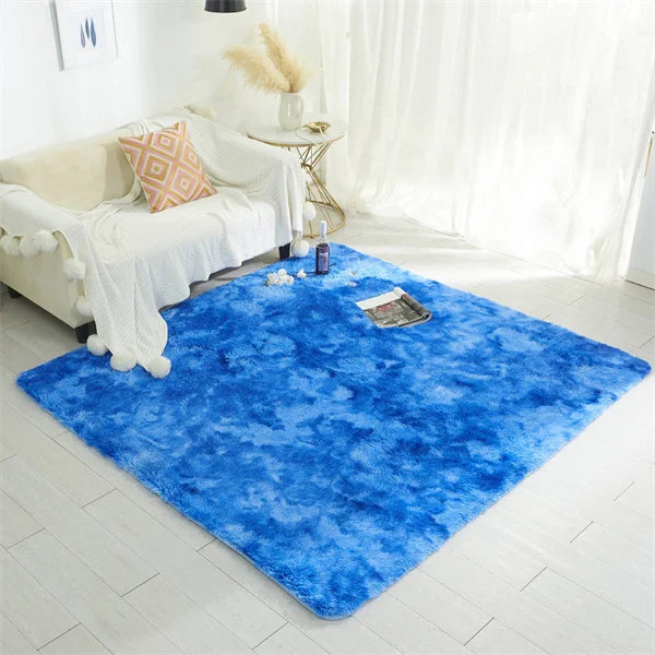 Modern Shag Leopard Print Fluffy Rug