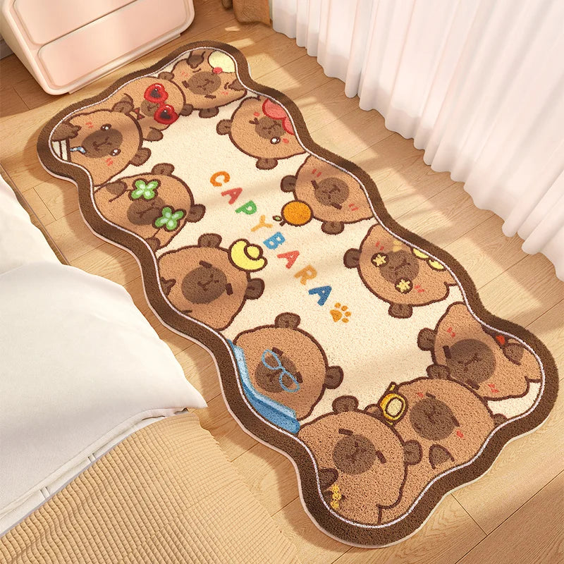 Cartoon Style Bedroom Decor Plush Carpet