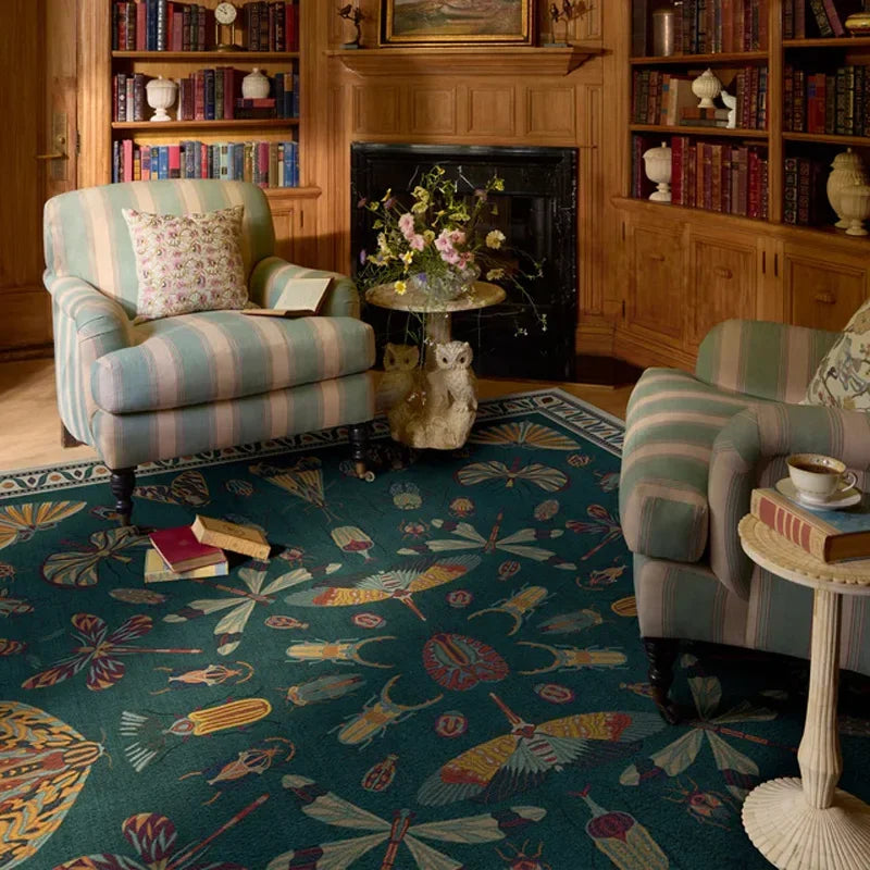 Carpet Luxury Retro Southeast Asian Insect Floor Mat