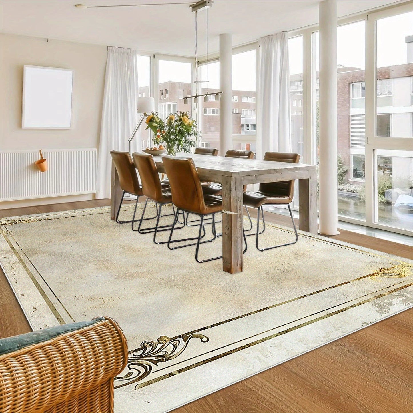 Concise Light Luxury Carpets for Living Room Fluffy Carpet