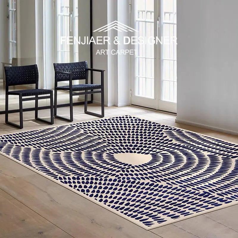 Blue Dots Soft Fluffy Carpet