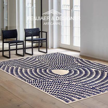 Blue Dots Soft Fluffy Carpet