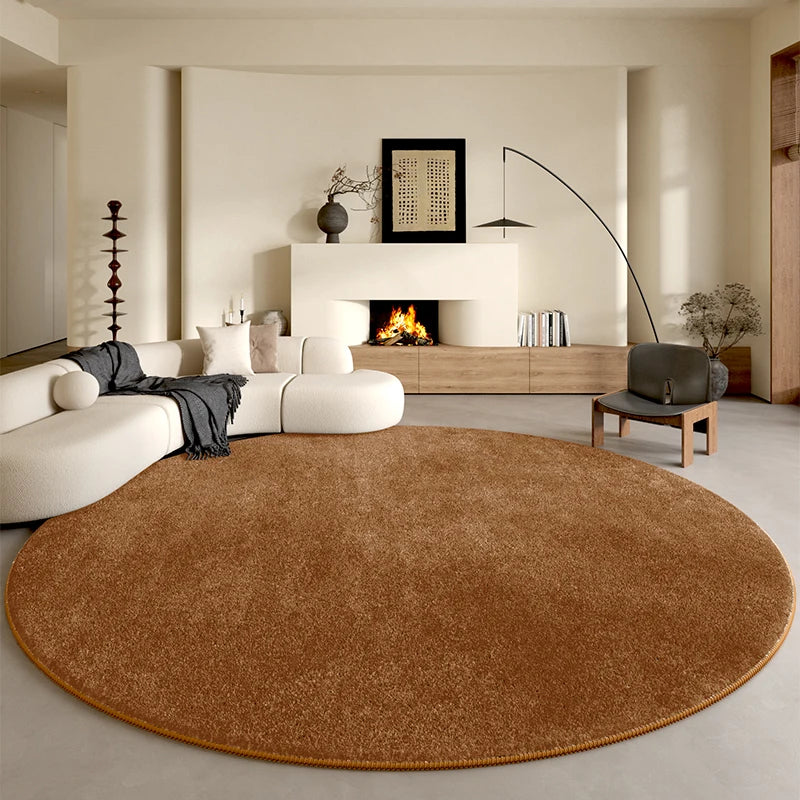 Minimalist Style Bedroom Decor Round Carpet