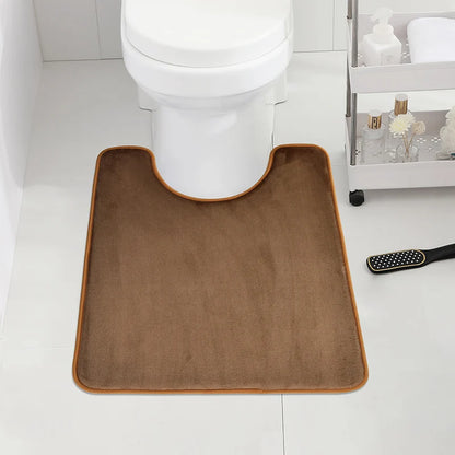 U-Shape Anti-Slip Absorbent Bathroom Toilet Mat