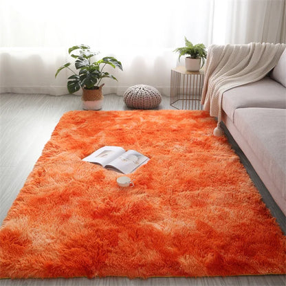 Modern Shag Leopard Print Fluffy Rug